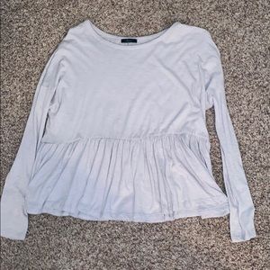 grey nice long sleeved shirt